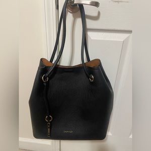 Calvin Klein black leather bag